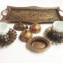 Ottoman Turkish Coffee Serving Gift Set Cups Saucers Tray