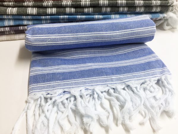 Traditional Turkish Peshtemal Towels Blue