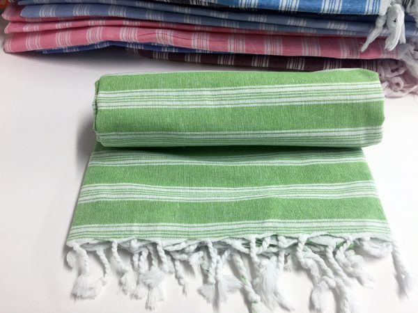 Traditional Turkish Peshtemal Towels Green